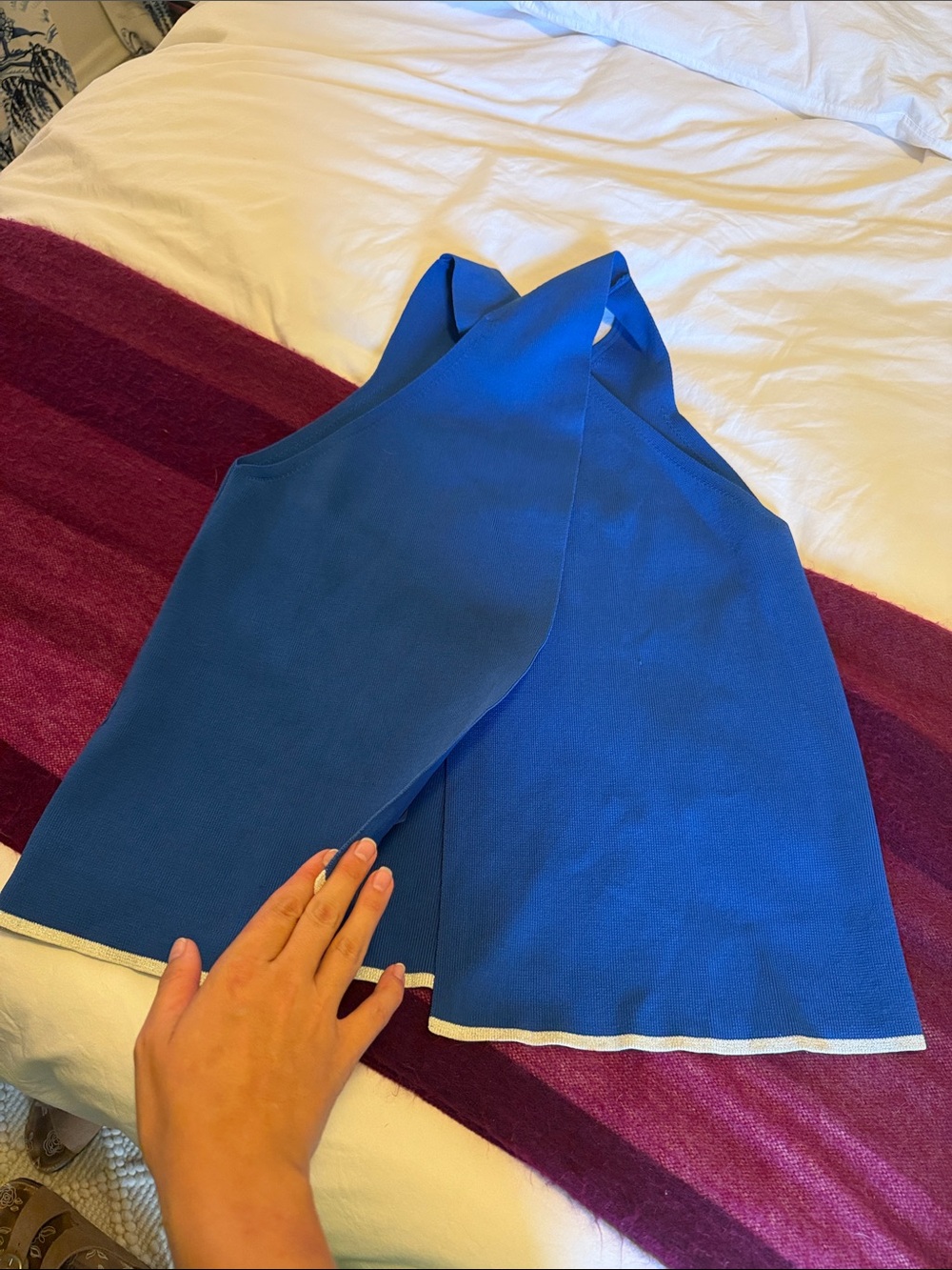 🔸BOGO FREE 🔸 Vilagallo Royal Blue cross-backed top